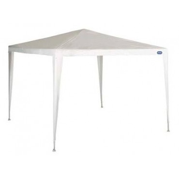 Gazebo 3m x 3m Ráfia Branco/Azul